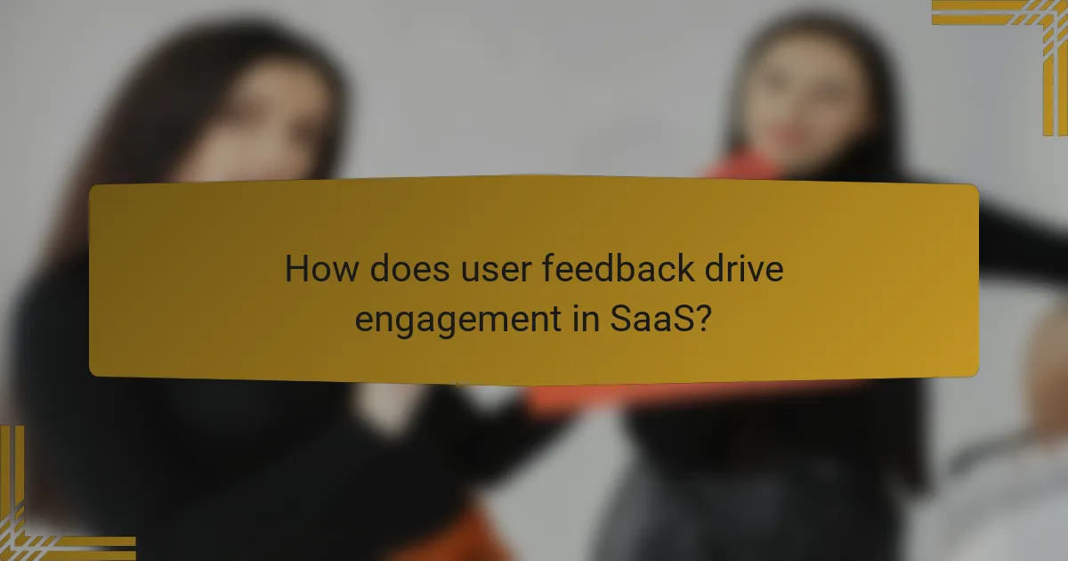 How does user feedback drive engagement in SaaS?
