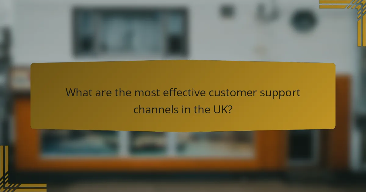 What are the most effective customer support channels in the UK?