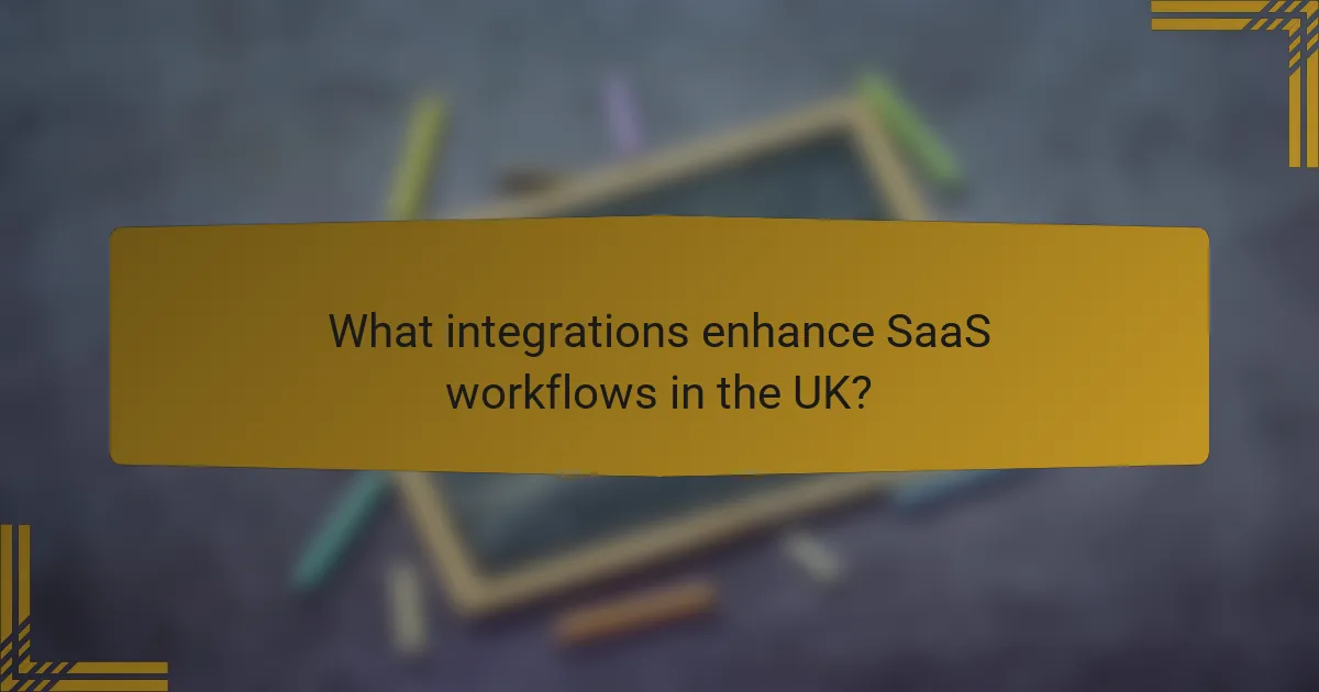 What integrations enhance SaaS workflows in the UK?