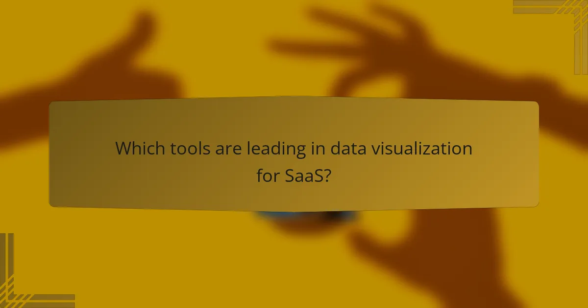 Which tools are leading in data visualization for SaaS?